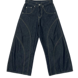 CURVED FAULTINE DENIM JEANS