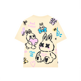 cream adore rabbit tee